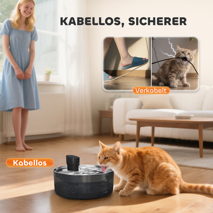 Kattefontæne 7l drikkefontæne til katte med stille pumpe led aktivt kulfilter rustfrit stål 30,6 x 30,6 x 17,2 cm