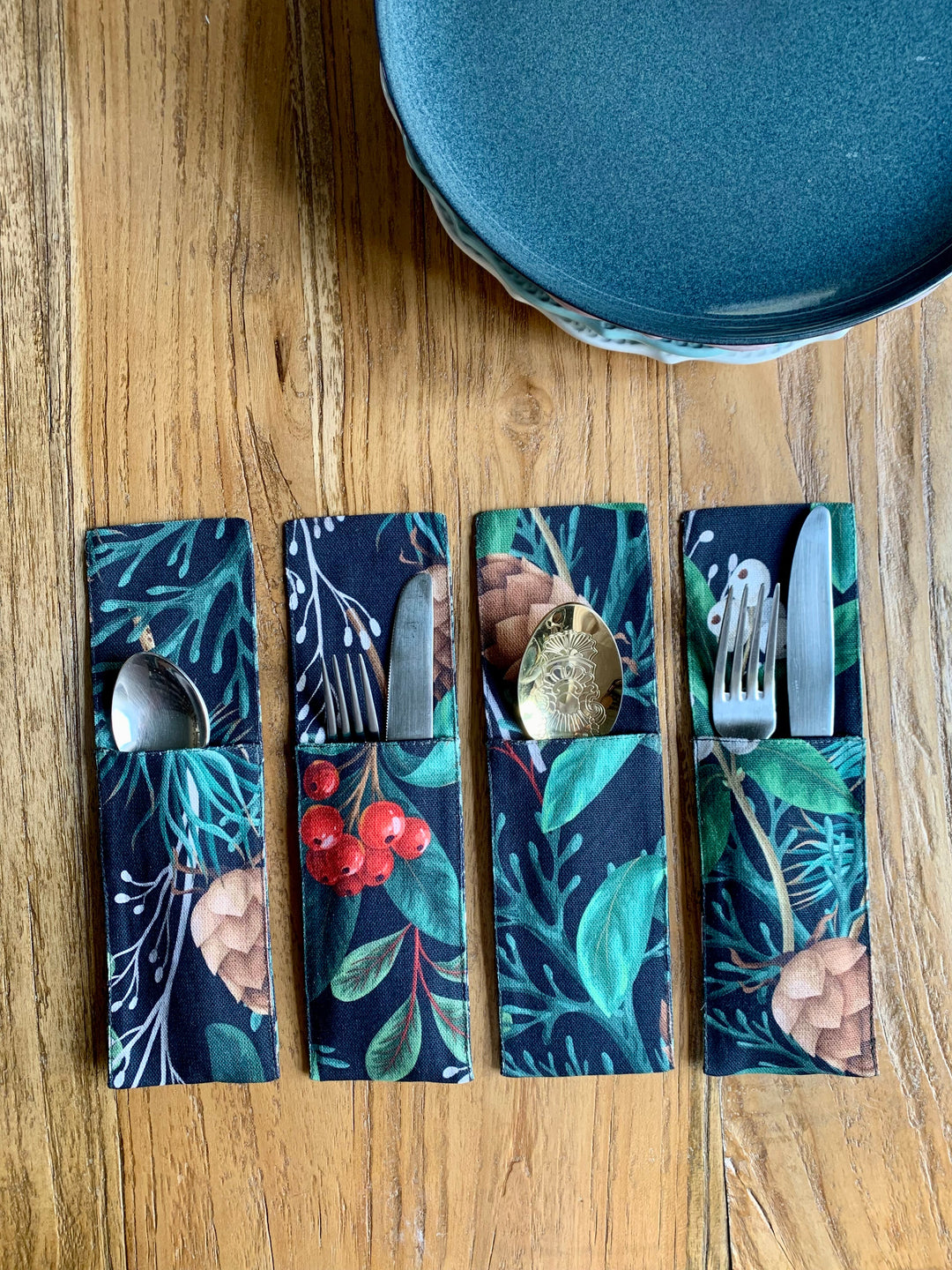 Julemotiv bestikholder | Christmas Forest