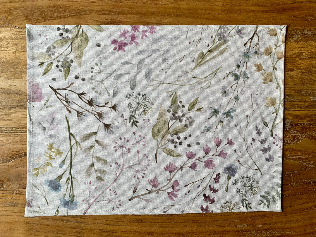 Dækkeserviet 30x43 cm, bomuld-hør-blanding, printet, Aitana kollektion