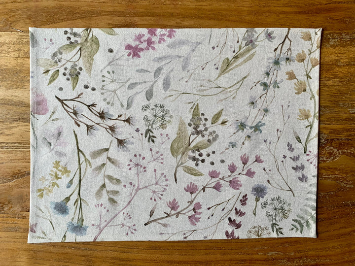 Dækkeserviet 30x43 cm, bomuld-hør-blanding, printet, Aitana kollektion