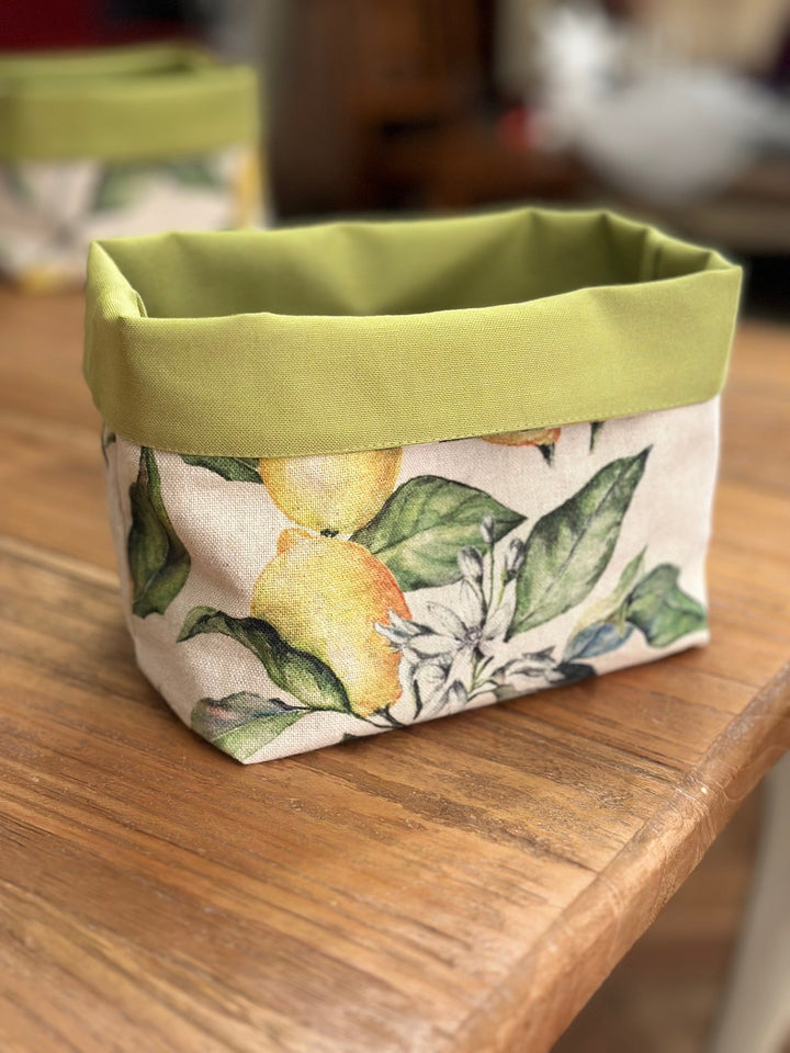 Brødklæde i hør og bomuld, h=20 cm, Lemon Linen kollektion