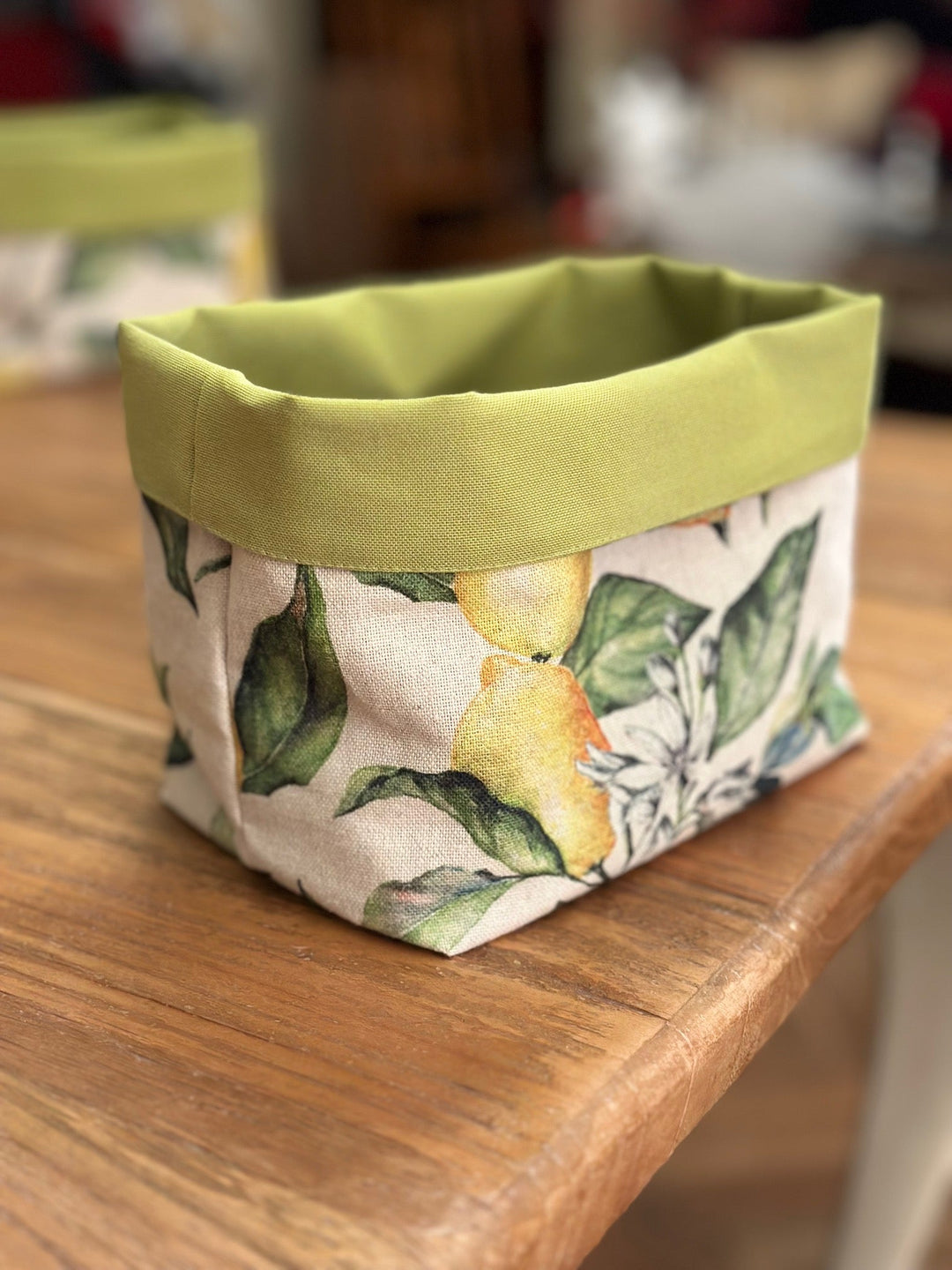 Brødklæde i hør og bomuld, h=20 cm, Lemon Linen kollektion