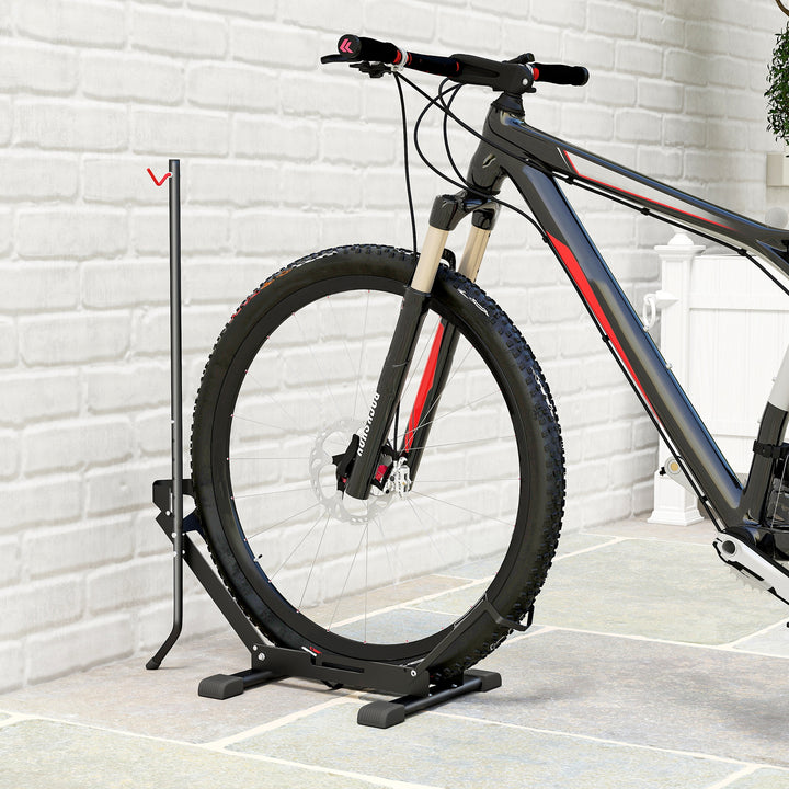 Cykelstativ i stål, 80 mm dækbredde 75 x 41 x 81h cm sort
