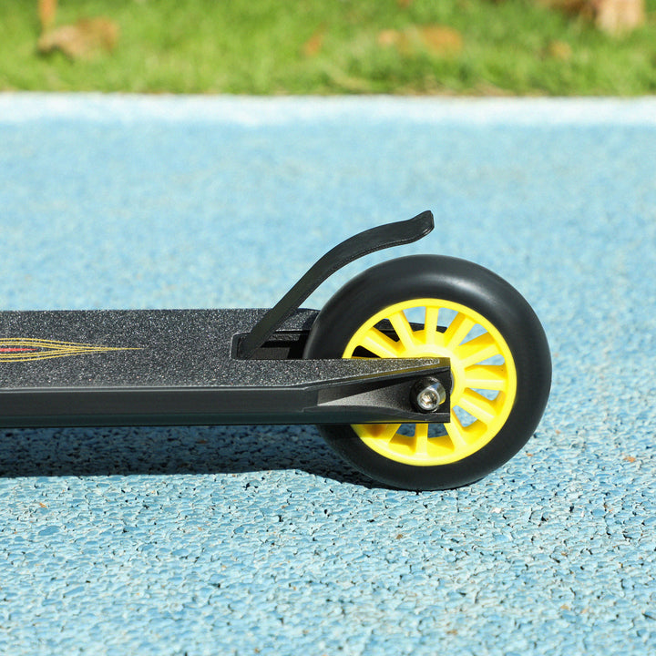 Pro stunt scooter, kick scooter til freestyle tricks, aluminium, metal, syntetisk læder, til børn og voksne, guld