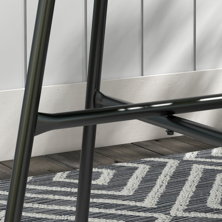 Havebord i bohemestil, udendørs sidebord, PE-rattan, hærdet glas, vejrbestandigt, 50 cm x 50 cm x 50 cm, grå