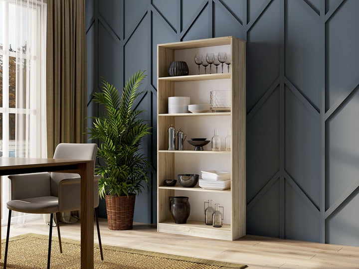 Klassisk reol til bøger, mapper og legetøj, naturfarvet