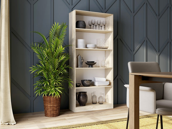 Klassisk reol til bøger, mapper og legetøj, naturfarvet