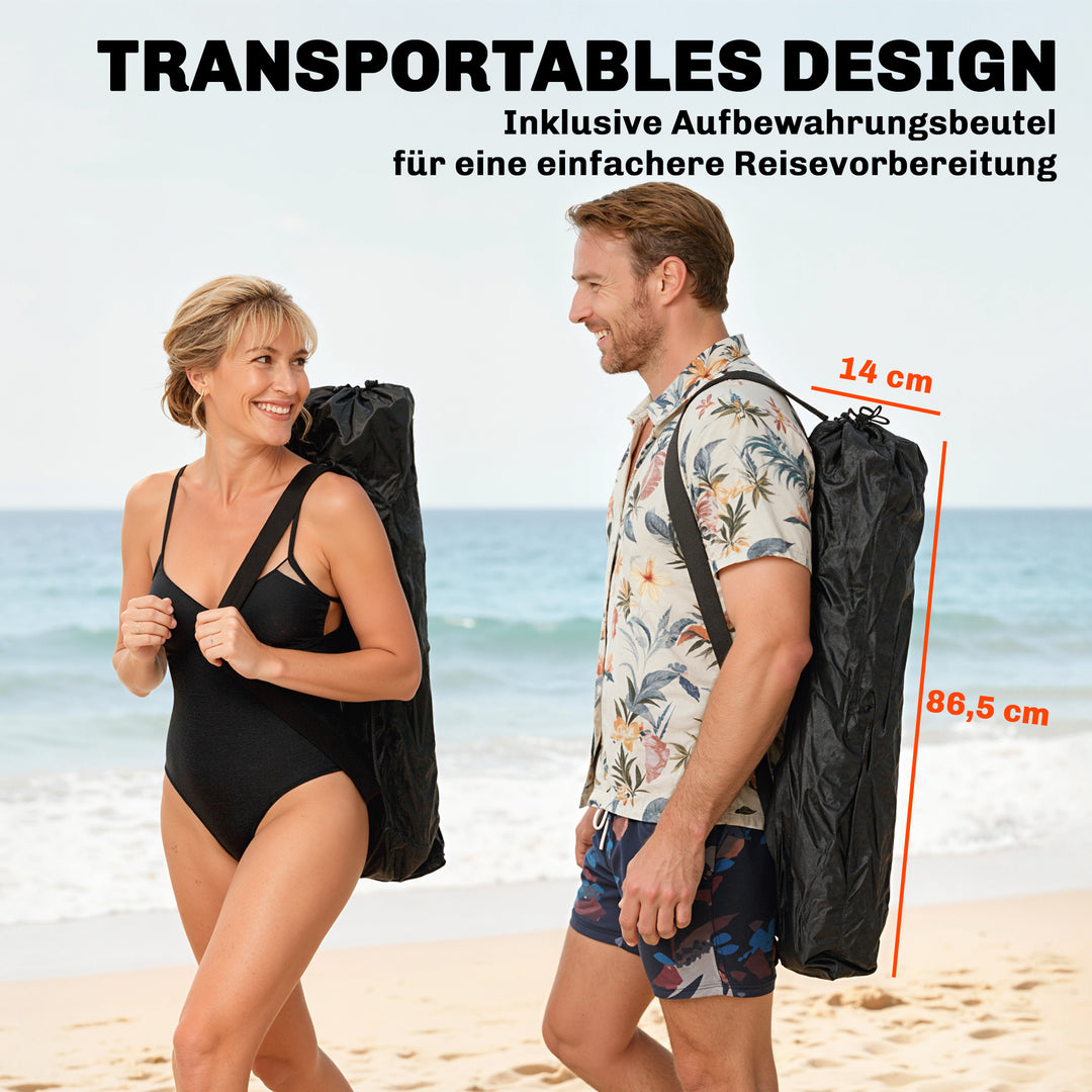 Sæt med 2 foldbare campingstole/fiskestole med aftagelig fodstøtte og kopholder, lasteevne 120 kg, grå