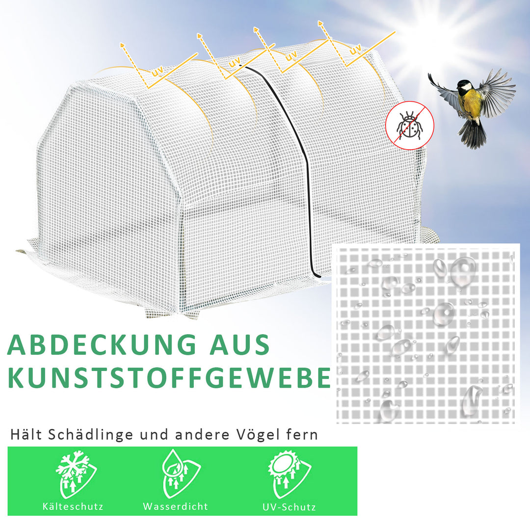 Minidrivhus, vejrbestandigt, let at transportere, 99 cm x 71 cm x 60 cm, polytunnel, grøn