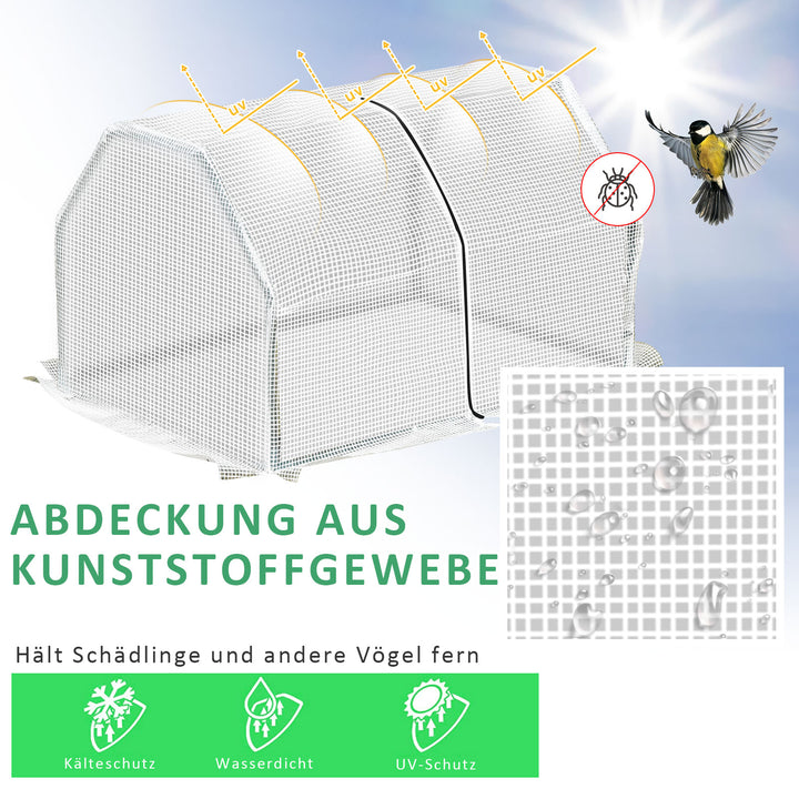 Minidrivhus, vejrbestandigt, let at transportere, 99 cm x 71 cm x 60 cm, polytunnel, grøn
