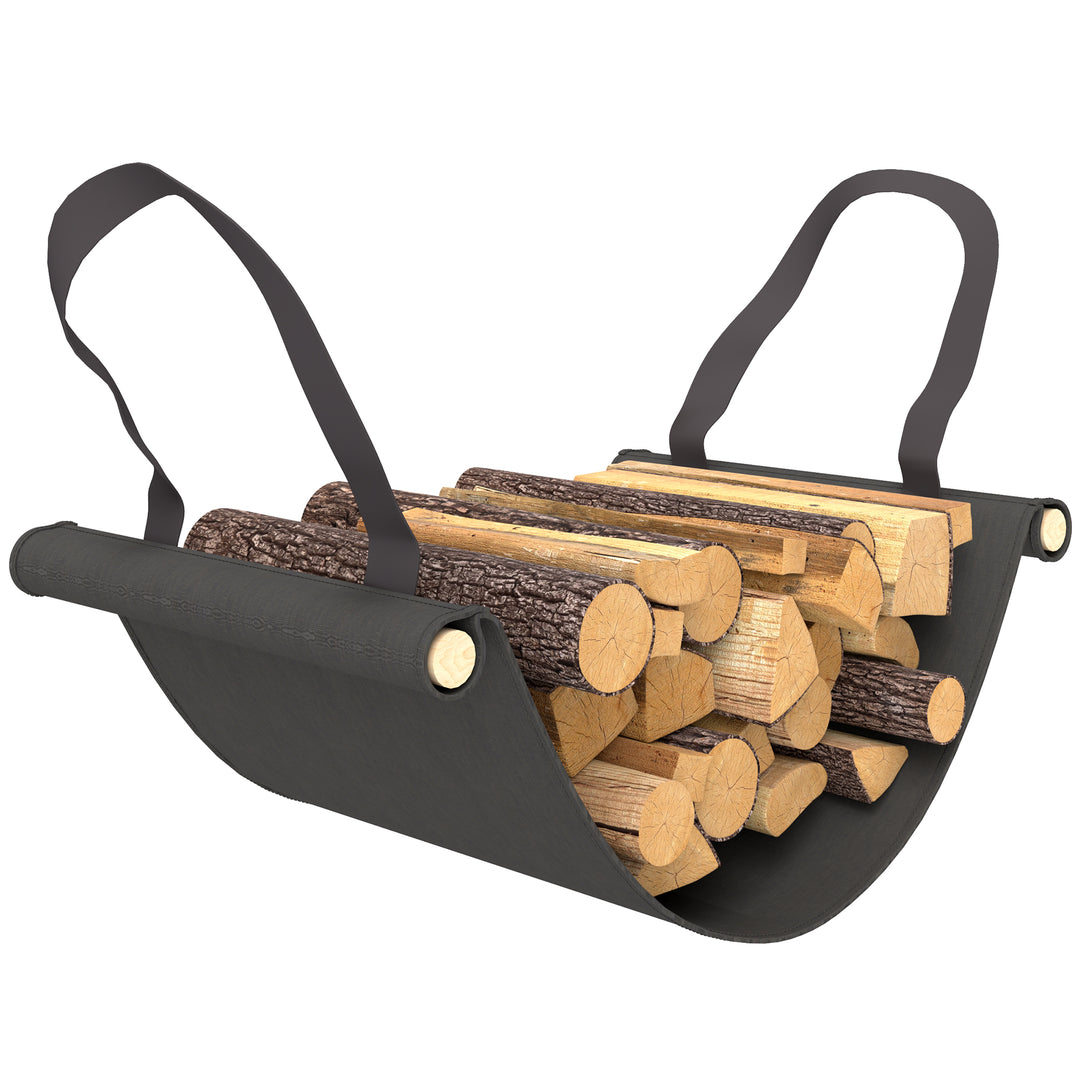 Brænderist, 0,33 m³, med bærepose og overtræk, metalramme, op til 150 kg, 120 x 36 x 99 cm, sort