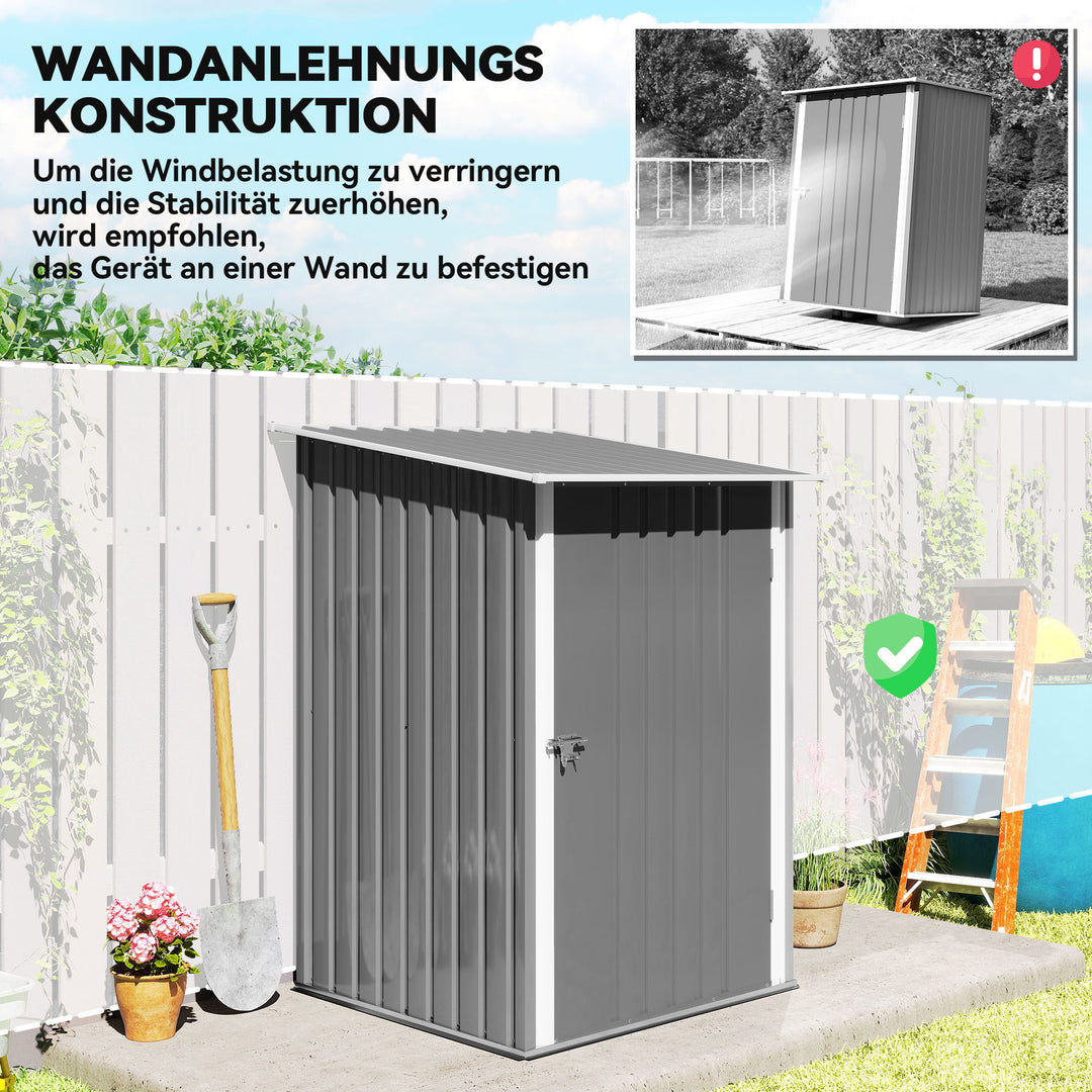 Stålredskabsskur 100 x 103 x 160 cm grå