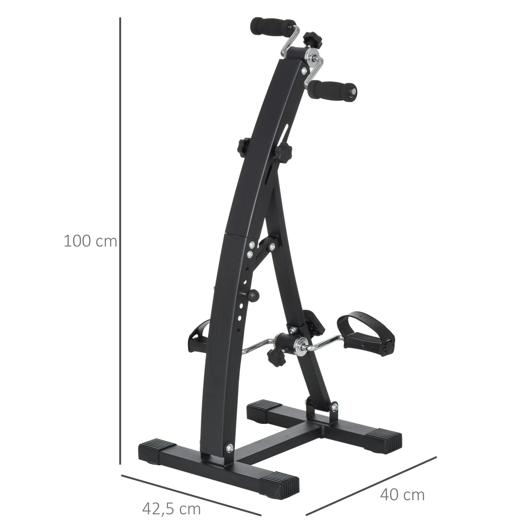 Pedaltræner til seniorer ekstra stille mini-motionscykel med lcd-skærm fastgørelsesrem arm- og bentræner motionstrænerbordcykel minicykel fitnessudstyr til hjemmekontor