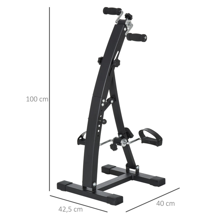 Pedaltræner til seniorer ekstra stille mini-motionscykel med lcd-skærm fastgørelsesrem arm- og bentræner motionstrænerbordcykel minicykel fitnessudstyr til hjemmekontor