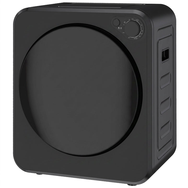 Mini tørretumbler, 4 kg kapacitet, 5 programmer, 800W/400W, fritstående, sort