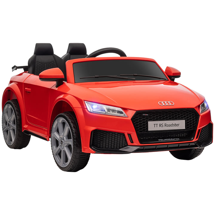 Audi børne-elbil 12v med 2.4g fjernbetjening, musik, horn, elbil med led-lys, usb/mp3-port, bakfunktion, til børn 3-5 år, rød