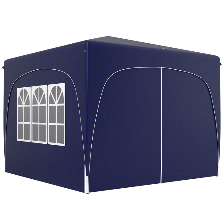 3 X 3 m pavillon, pop-up havetelt med sidevægge og bæretaske, upf 50+, højdejusterbar, sand