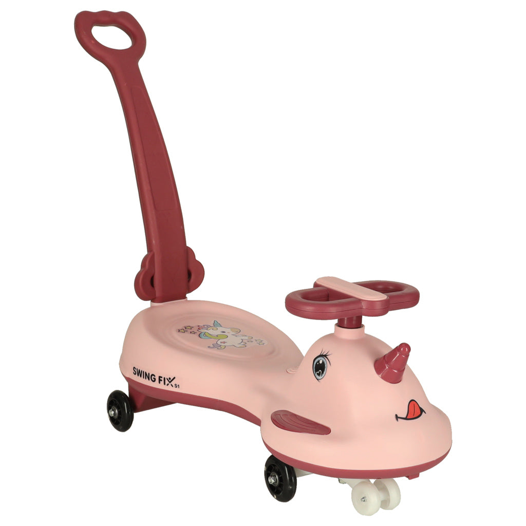 LED Swing FIX S1 gravitationsscooter med håndtag pink maks. 65 kg