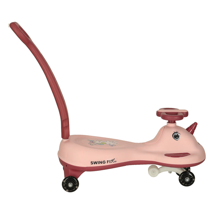 LED Swing FIX S1 gravitationsscooter med håndtag pink maks. 65 kg