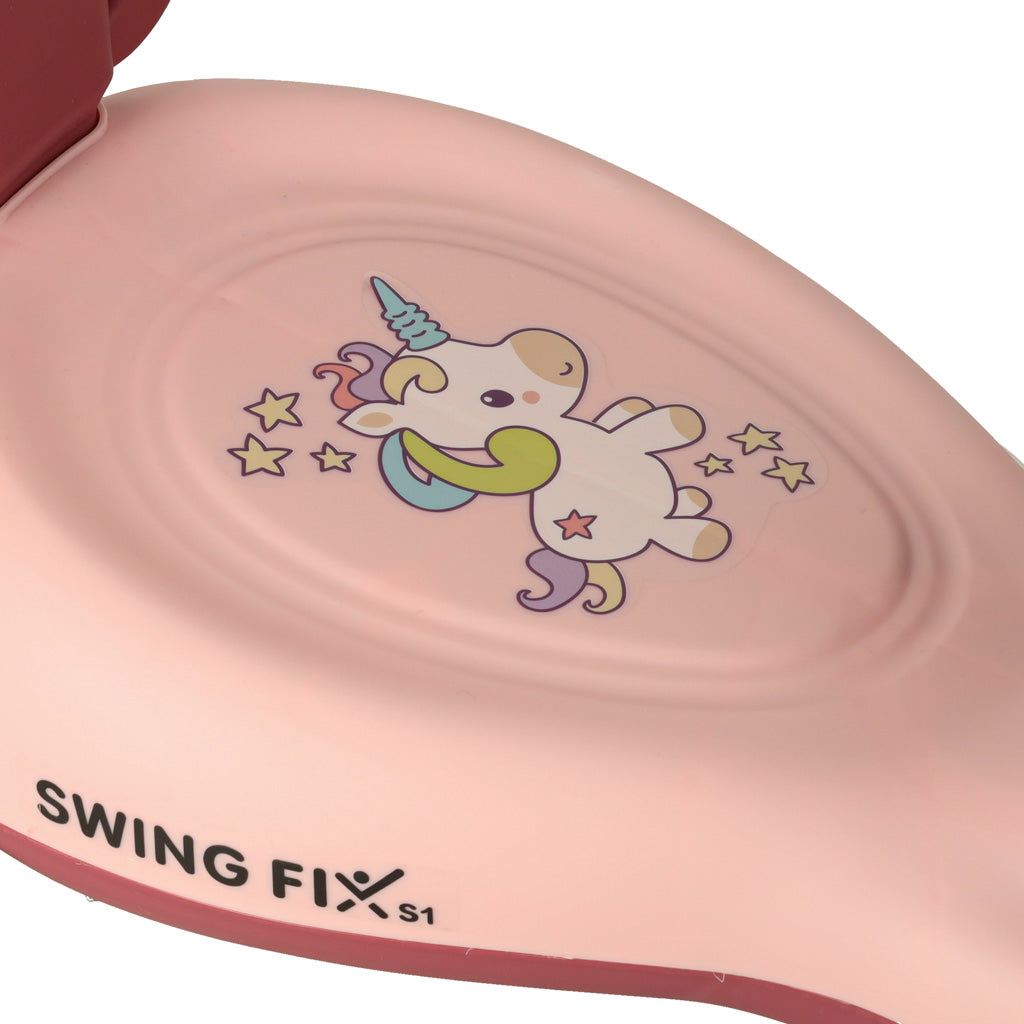 LED Swing FIX S1 gravitationsscooter med håndtag pink maks. 65 kg