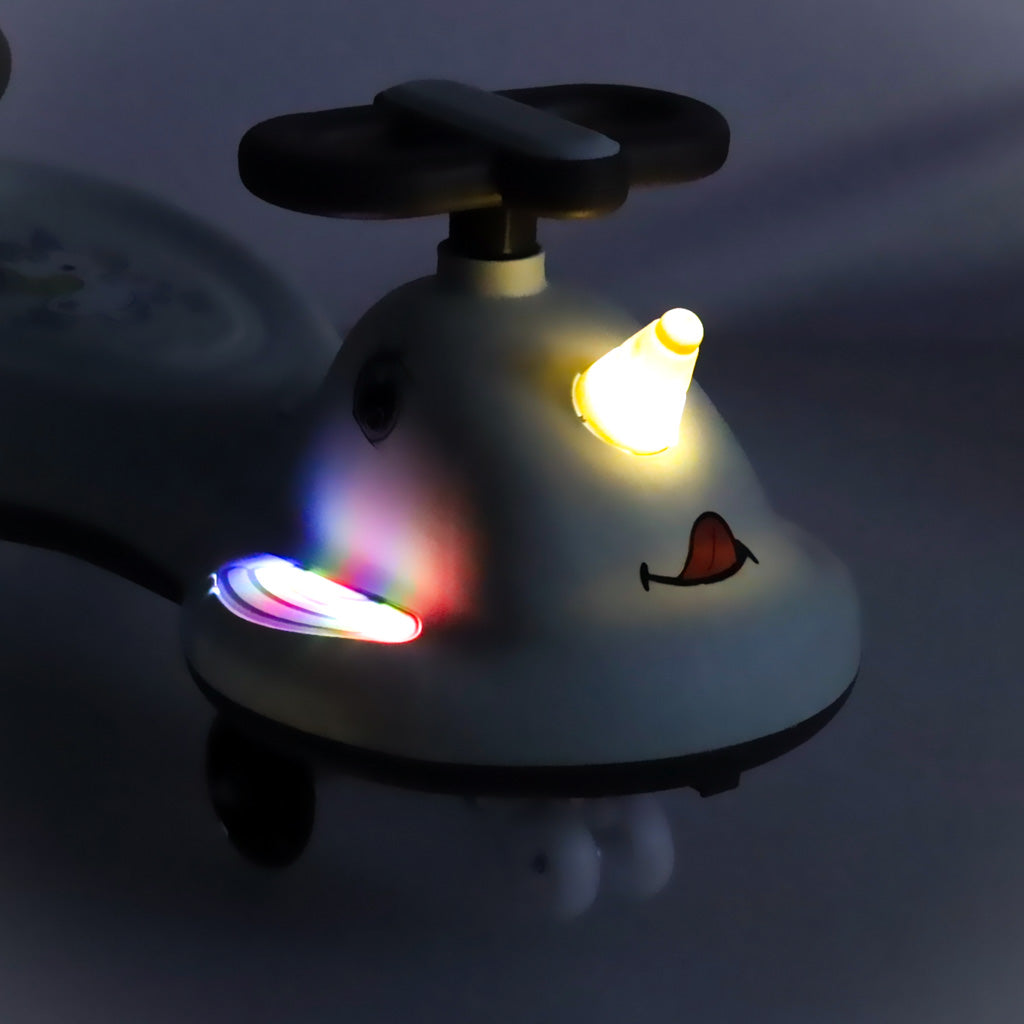 LED Swing FIX S1 gravitationsscooter med håndtag grå maks. 65 kg