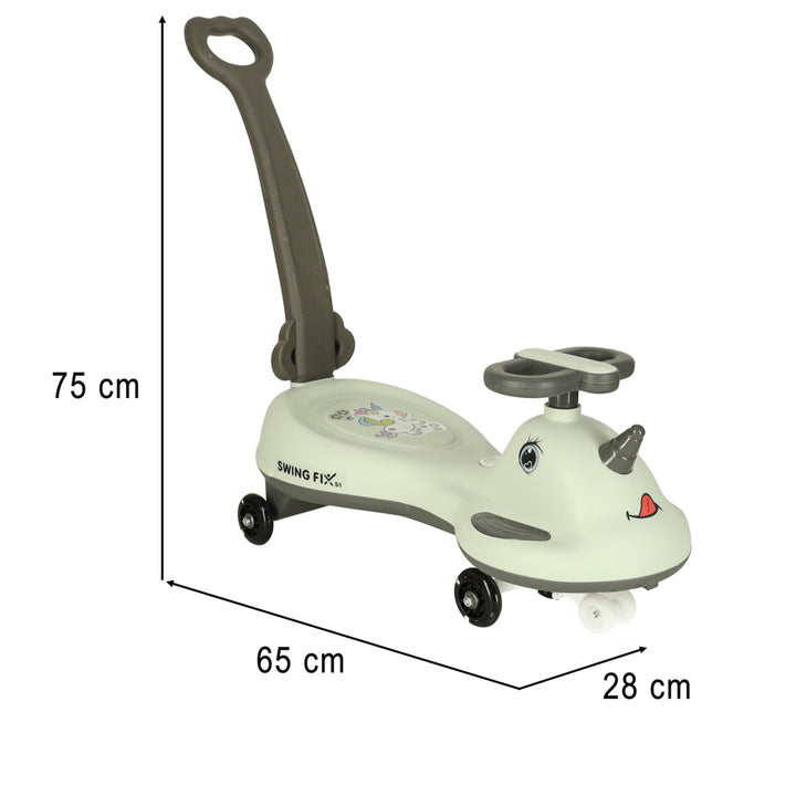 LED Swing FIX S1 gravitationsscooter med håndtag grå maks. 65 kg