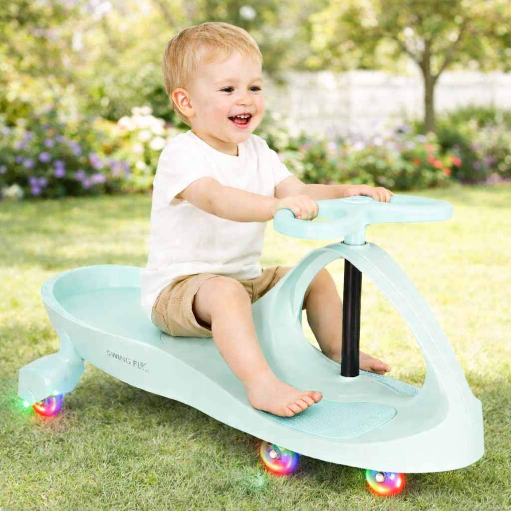 Gravity ride lysende LED-hjul i mintgrøn