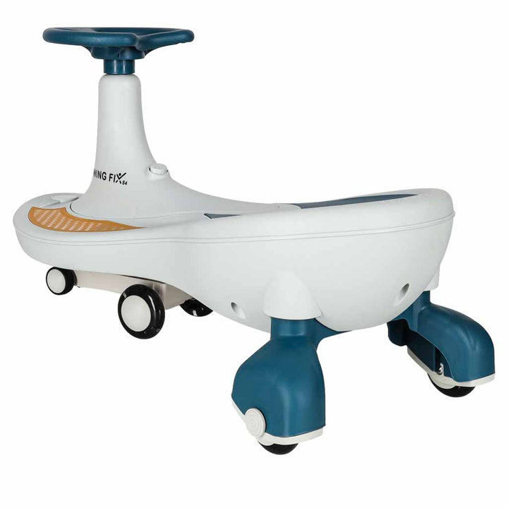 Gravity ride lysende LED-hjul med musikafspilning 76 cm blå og hvid maks. 120 kg