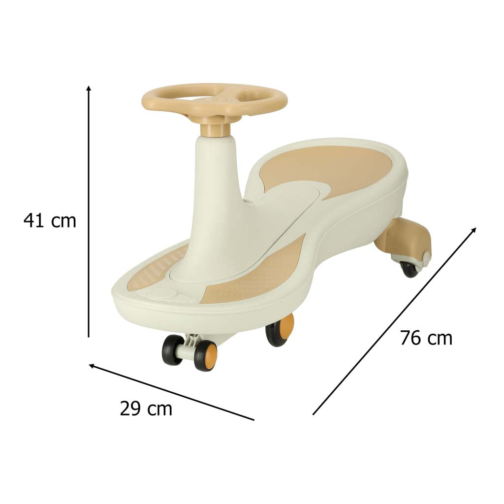 Gravity ride glødende LED-hjul med musikafspilning 76 cm guld og hvid maks. 120 kg