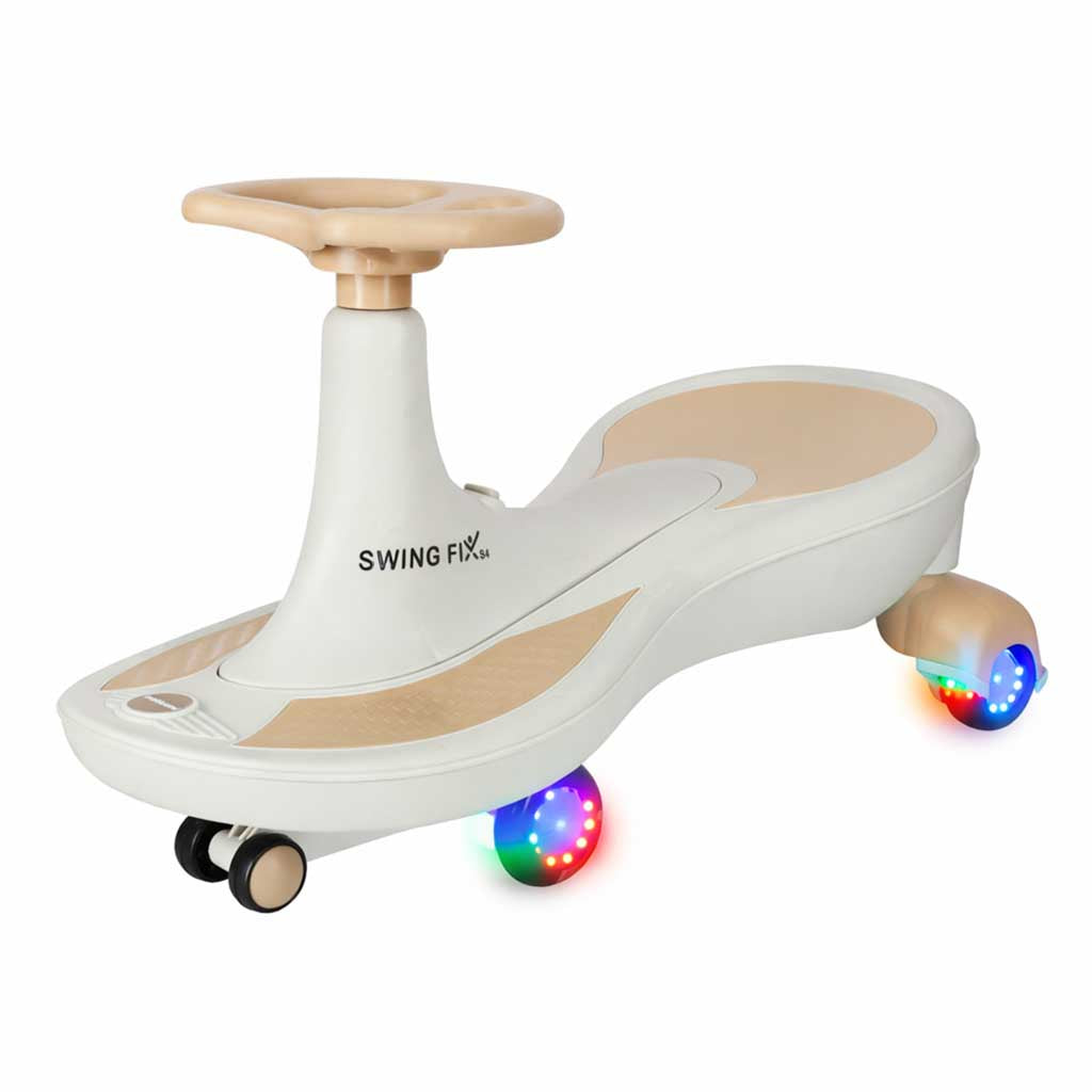 Gravity ride glødende LED-hjul med musikafspilning 76 cm guld og hvid maks. 120 kg