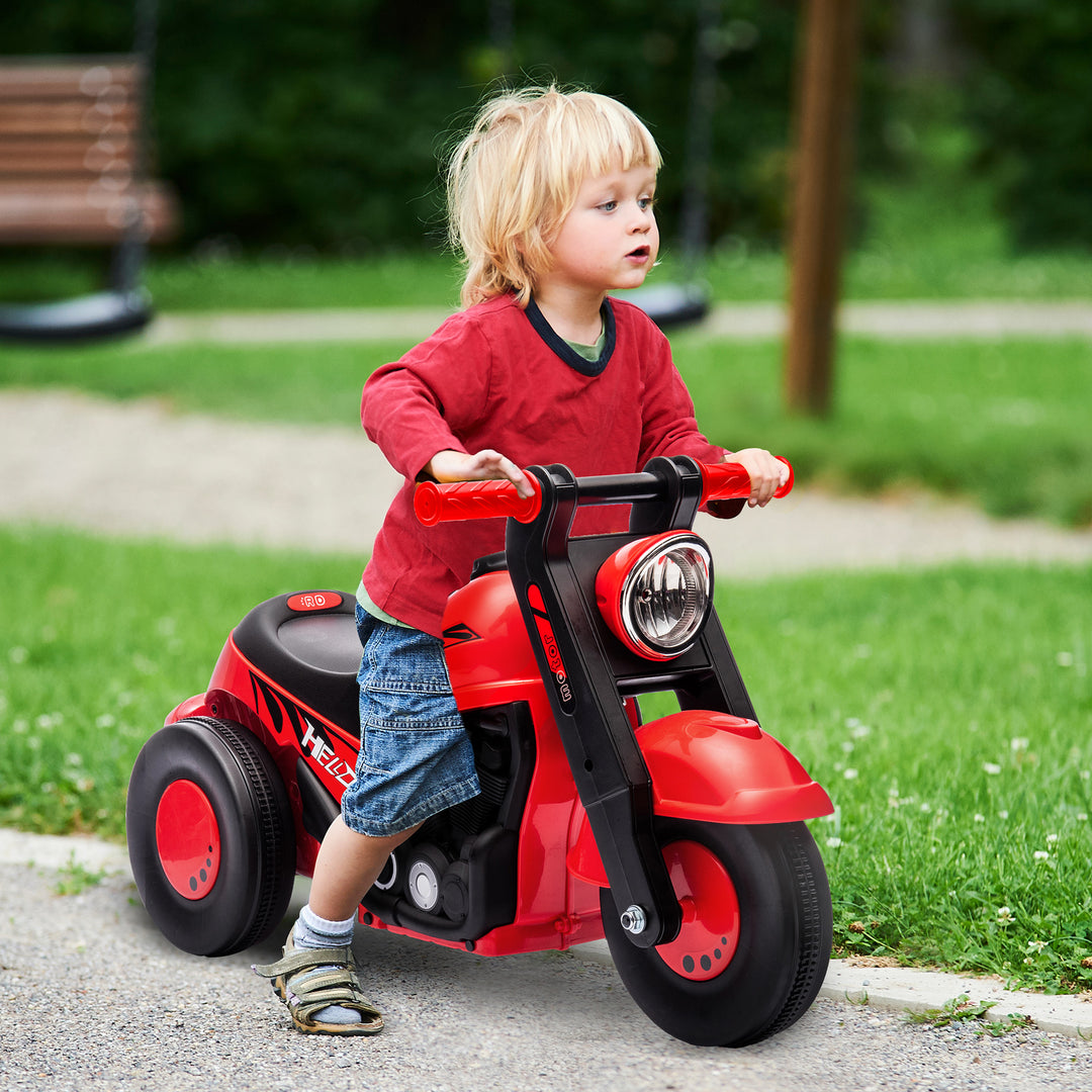 Kørebil, motorcykeldesign, musik og bobler, for alderen 2-5, rød