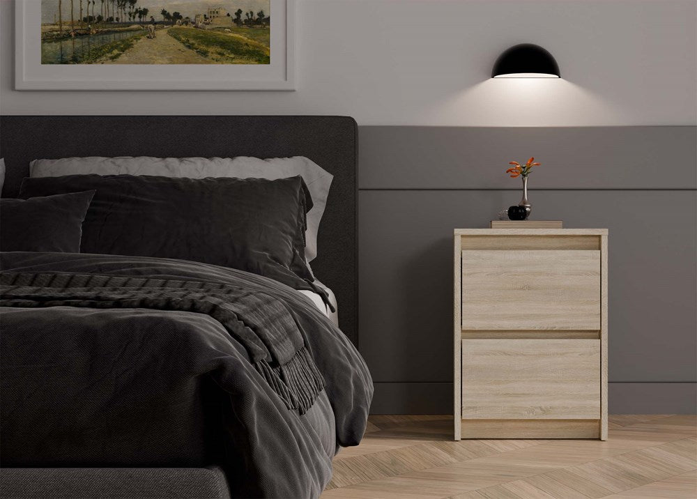 Moderne natbord / sengebord, naturfarvet