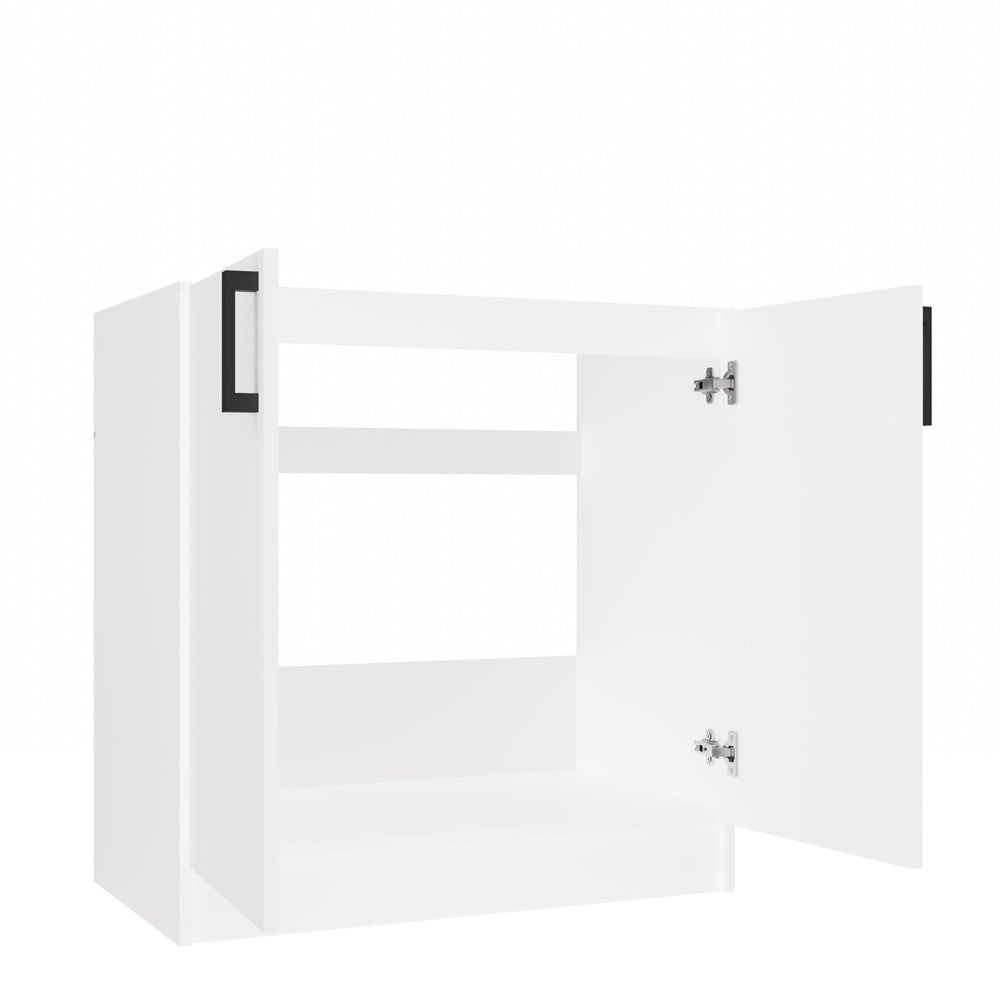 Køkkenskab/underskab til vask, Bredde: 80 cm Dybde: 45,5 cm Højde: 82 cm, hvid