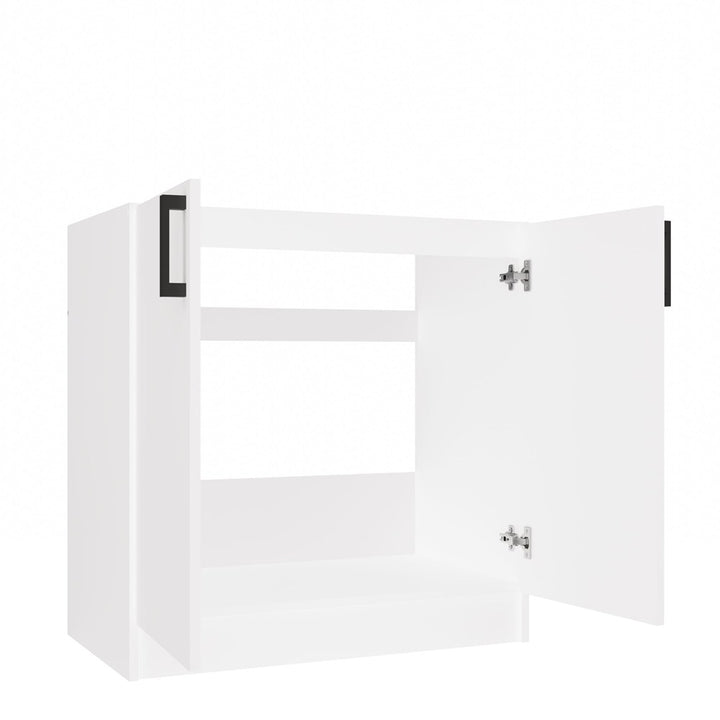 Køkkenskab/underskab til vask, Bredde: 80 cm Dybde: 45,5 cm Højde: 82 cm, hvid