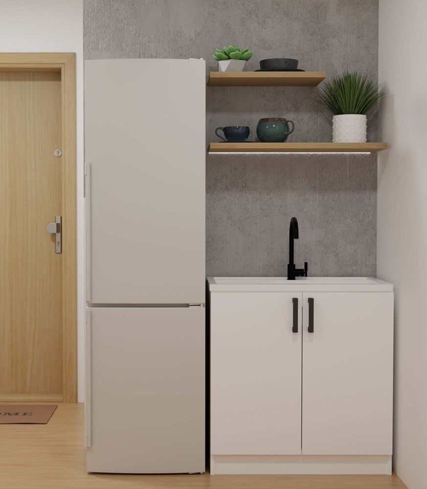 Køkkenskab/underskab til vask, Bredde: 80 cm Dybde: 45,5 cm Højde: 82 cm, hvid