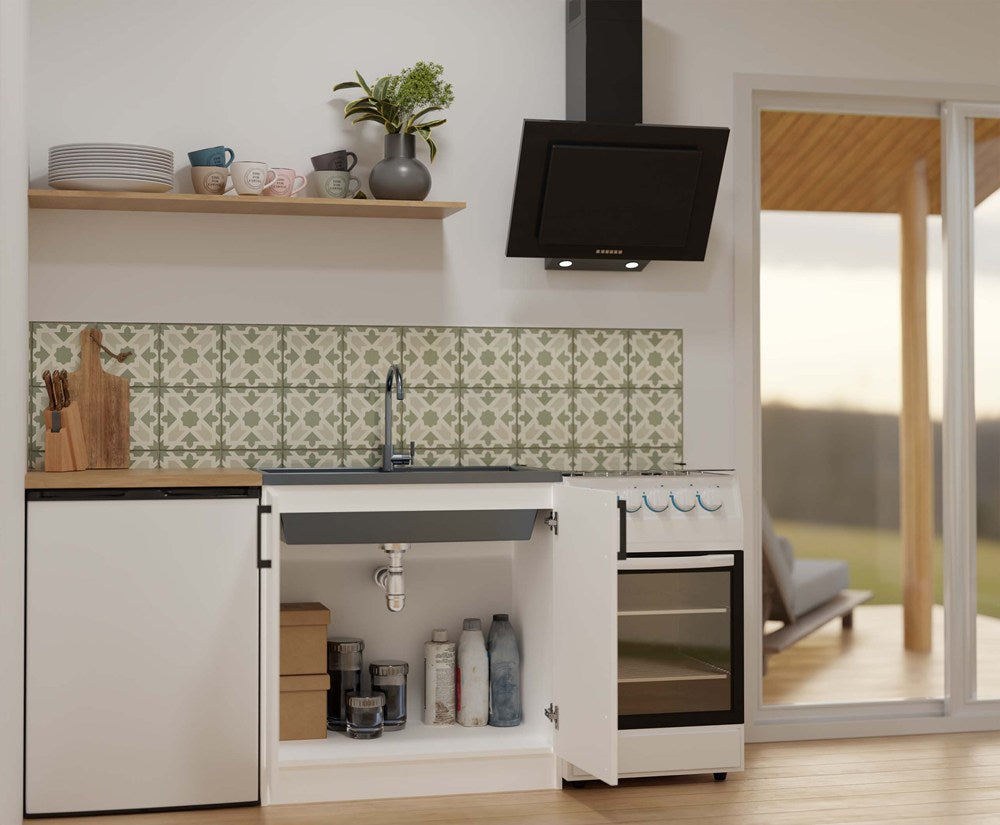 Køkkenskab/underskab til vask, Bredde: 80 cm Dybde: 45,5 cm Højde: 82 cm, hvid