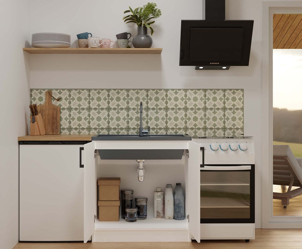 Køkkenskab/underskab til vask, Bredde: 80 cm Dybde: 45,5 cm Højde: 82 cm, hvid