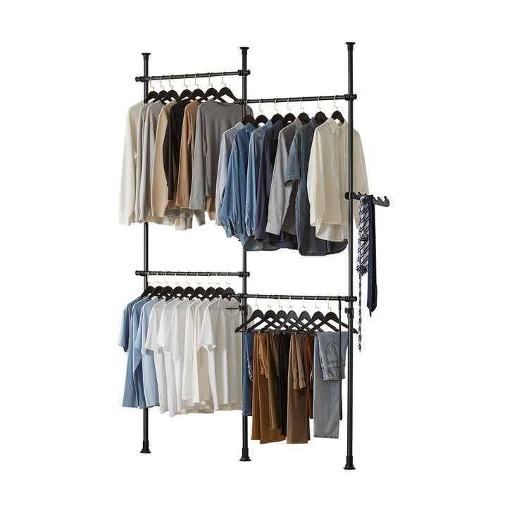 Walk in closet -  teleskopisk tøjstativ, B(138-235) x H(200-270)cm