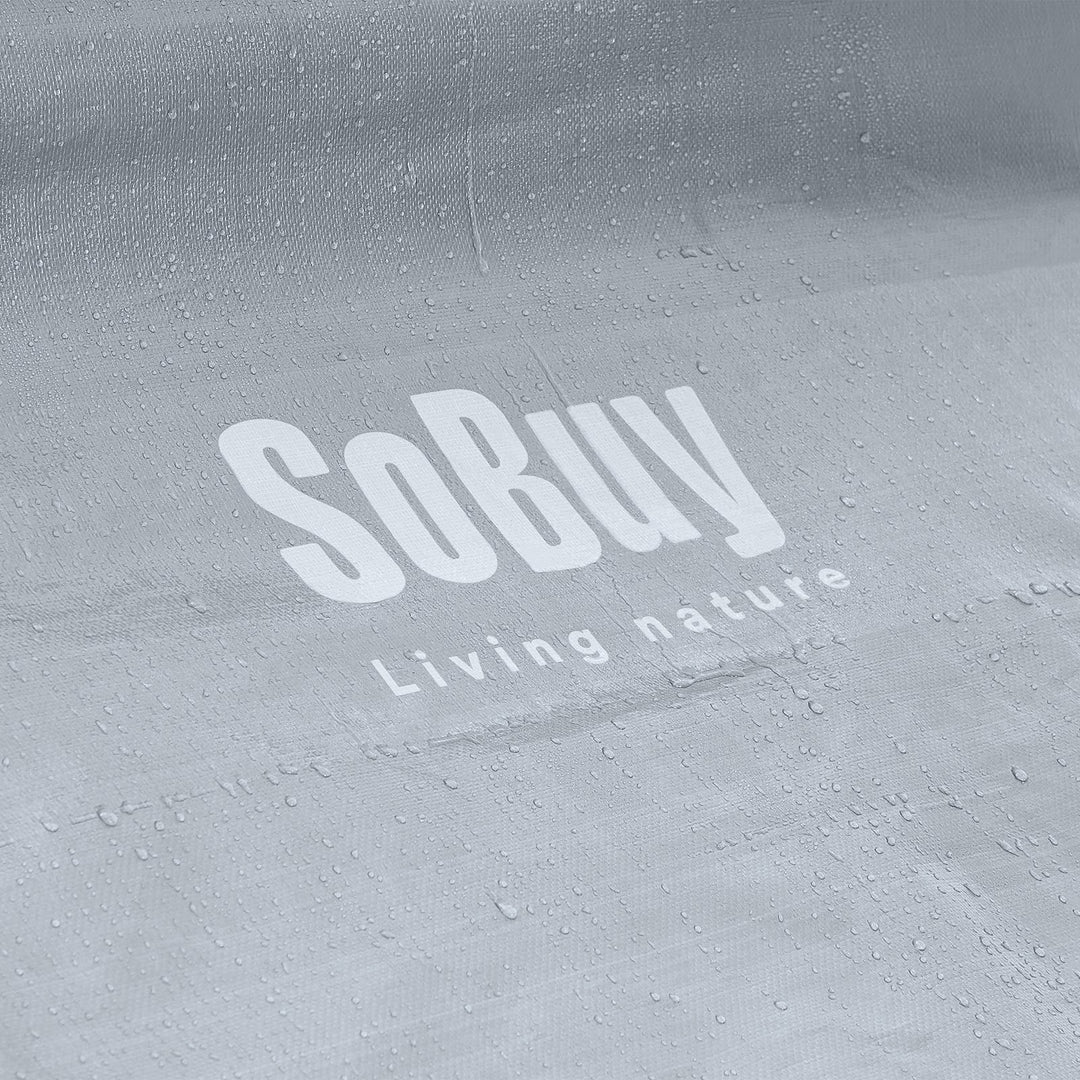 Robust og vejrbestandig cykelgarage, sølvfarvet, 120 x 163 x 176 cm