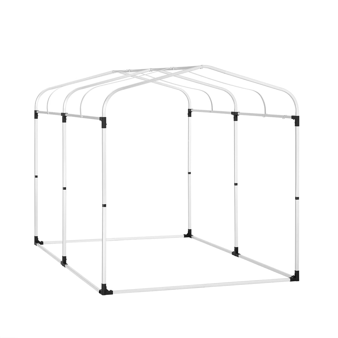 Robust og vejrbestandigt have- og cykelskur, grå (159 x 219 x 165 cm)