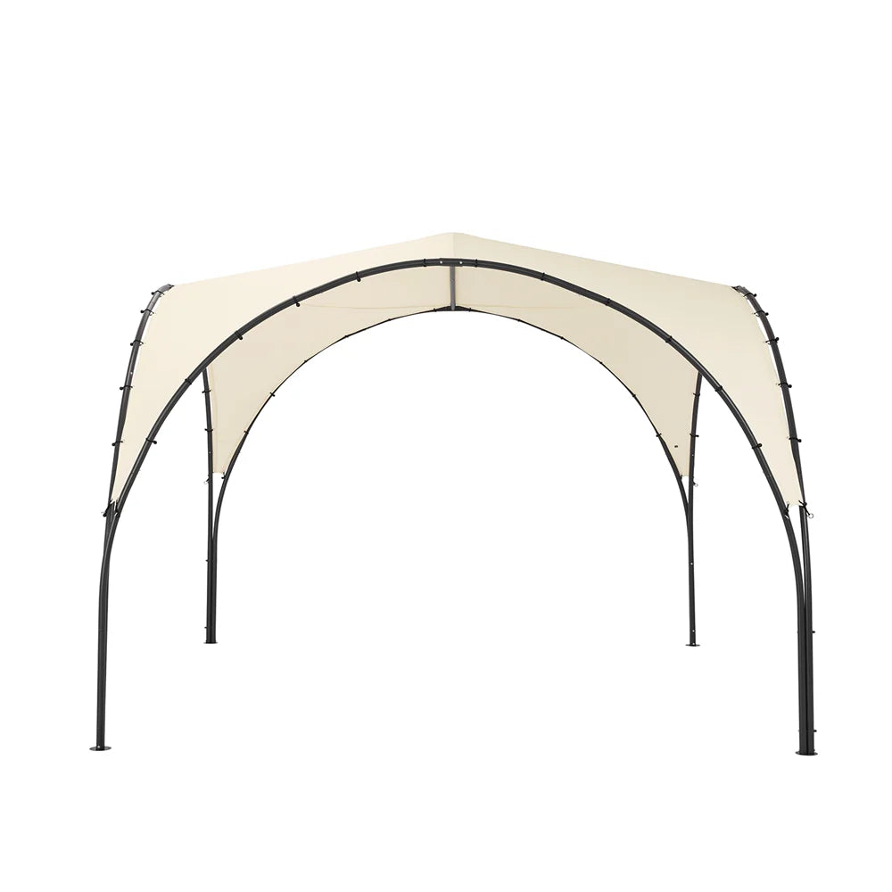 Pergola til haven, L334 x B334 x H256 cm, hvid