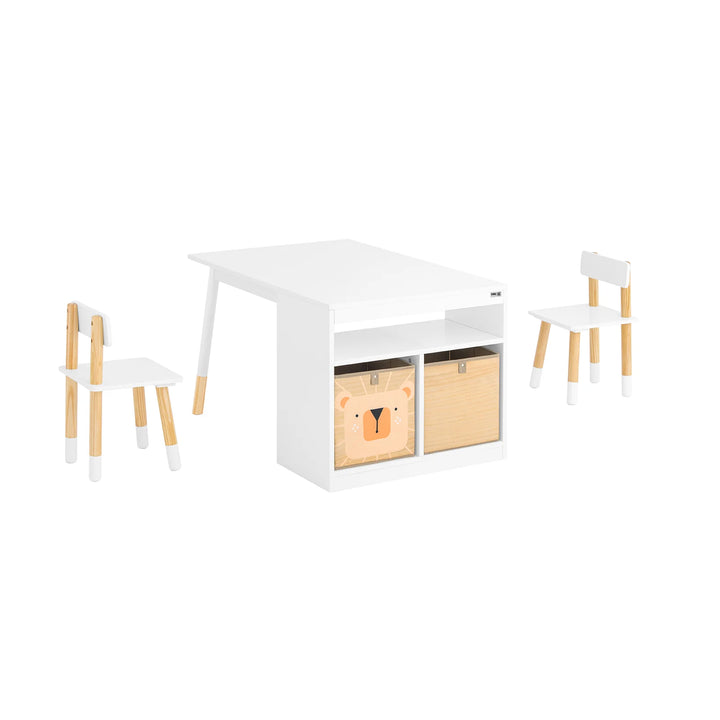 Skrivebord til børn med stol, B60 cm x H53 cm x L90 cm, hvid