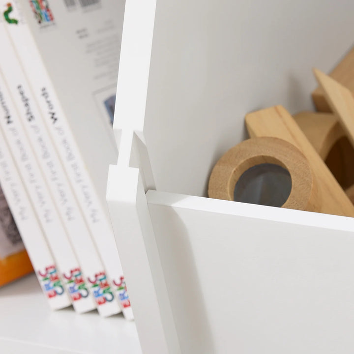 Montessori bogreol til børn: skab orden og selvstændighed, 95x34x105 cm, hvid