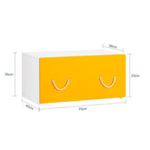Opbevaringskasse til børneværelset, 70 x 40 x 35 cm, gul