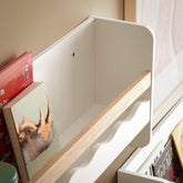 Knagerække og bogreol i et til børneværelset, 73x15x30 cm, hvid