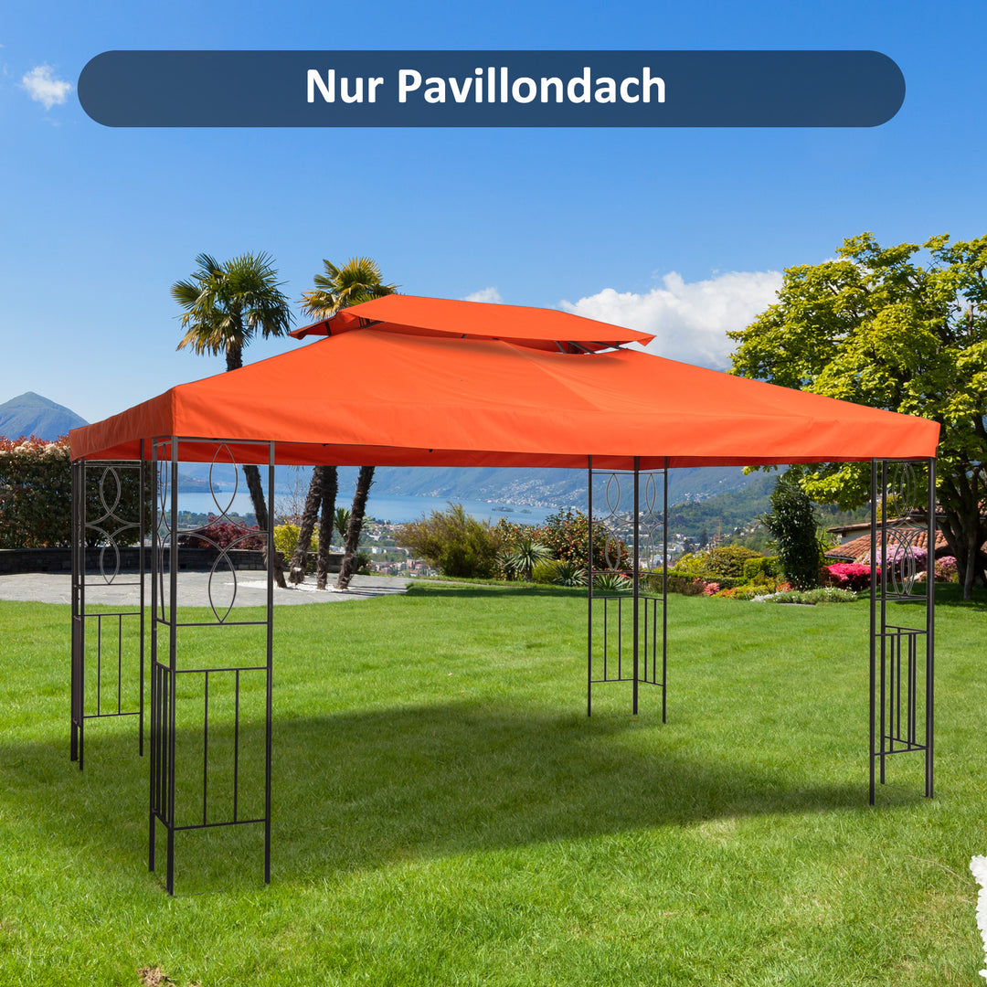 Udskiftningstag til havepavilloner 3x4m polyester kaffe
