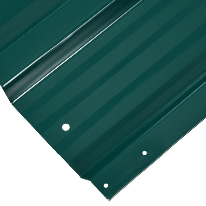 12 stk. trapezformet metalplade 129x45cm 7m² Galvaniseret tagplade 0,25 mm Vejrbestandig profilplade Grøn