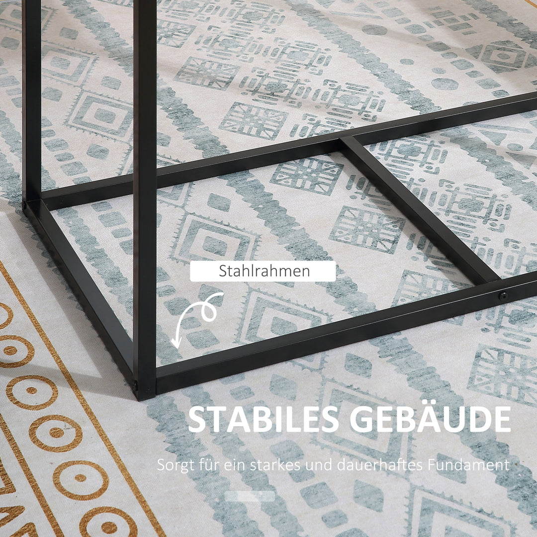 Spisebordsæt med 2 stole, kompakt bord- og stolesæt til spisestue, stue, køkken, med metalramme