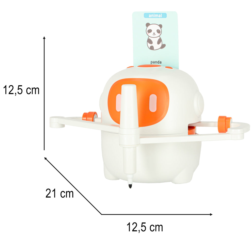 Pædagogisk robot interaktiv læring til at tegne, skrive, fiche, sæt, markører, orange