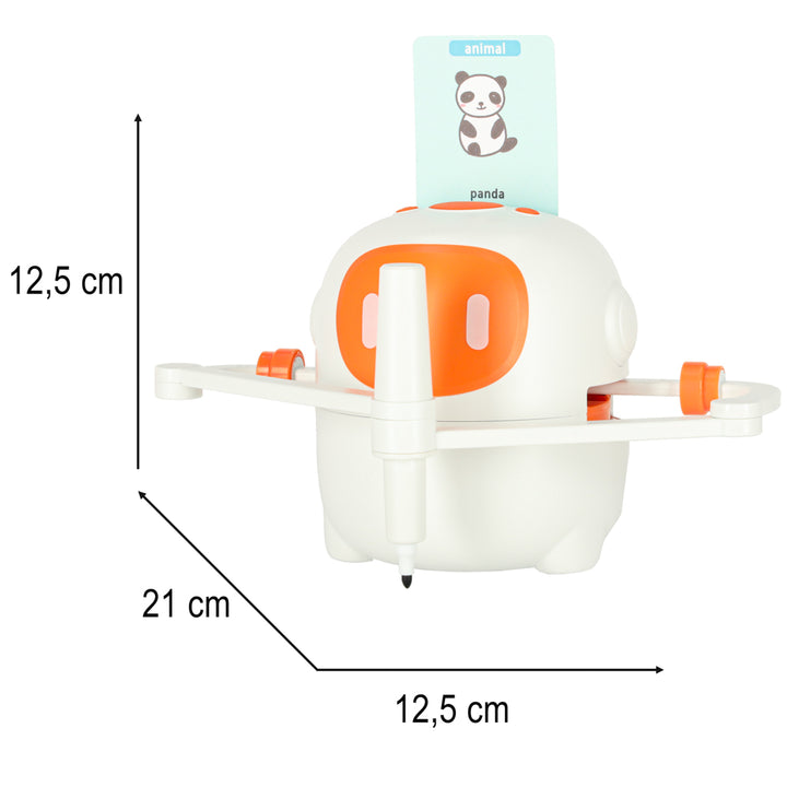 Pædagogisk robot interaktiv læring til at tegne, skrive, fiche, sæt, markører, orange